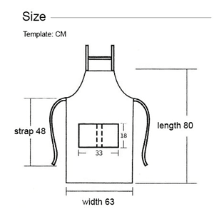 Serge Kitchen Aprons w/ Shoulder support strap & 2 pockets