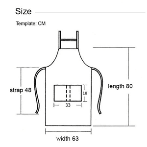 Serge Kitchen Apron w/ Shoulder strap & 2 pockets, Oil Proof