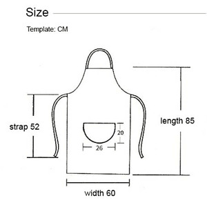 12 oz. Double frock Kitchen Apron w/ Contrast strap & Pocket