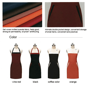 12 oz. Woven knitted Two-tone Kitchen Aprons w/ 2 Pockets