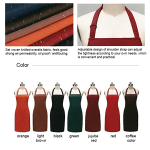 12 oz. Woven knitted Adjustable Kitchen Aprons w/ 2 Pockets