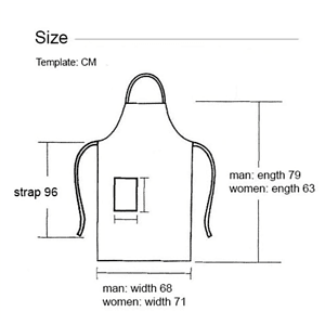 12 oz. Woven knitted Oval Neck Kitchen Apron w/ Front pocket