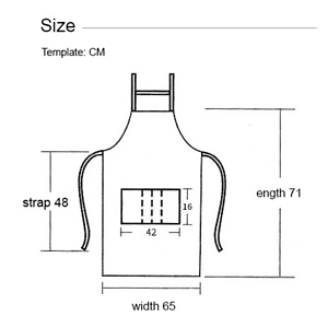 12 oz Woven knitted Kitchen Apron w/ Back support & 2 pocket