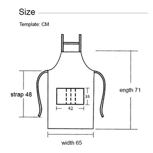 12 oz Woven knitted waterproof Kitchen Apron w/ 2 pockets