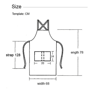 12 oz Woven knitted Kitchen Apron w/ Thick Strap & 2 pockets