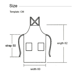 12 oz Woven knitted Kitchen Apron w/ 2 pocket, Striped Strap