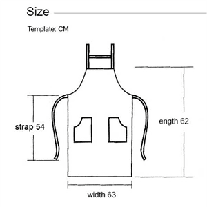 8.5 oz. King cardan Kitchen Apron w/ White trim & back strap