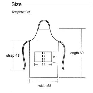 8 oz. Uniform fabric two-tone Kitchen aprons w/ 2 pockets