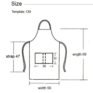 8 oz. Uniform fabric hang neck Kitchen aprons w/ 2 pockets