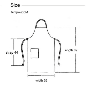 5.5 oz. Boutique Uniform Kitchen apron w/ Front right pocket