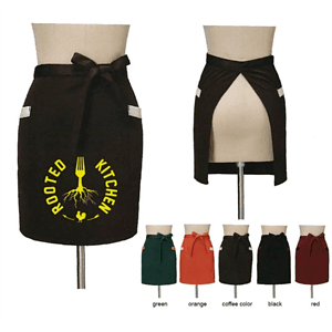 12 oz. Woven frock fabric Waist Apron w/ 2 side pockets