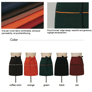 12 oz. Woven Waist Apron w/ 2 pockets & contrasting trim