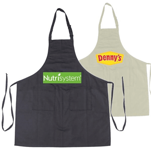 Poly Apron w/ Custom Logo & Pockets Full Length Apron