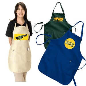 Full Length Apron w/ Custom Imprint & Adjustable Neck Strap USA Decorated (22" x 30")