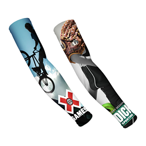 Dye-sublimated stretchy arm sleeves, Youth & Adult size