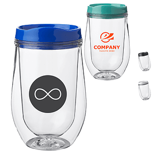 15 oz Acrylic Tumbler w/ Custom Imprint & Black Lid