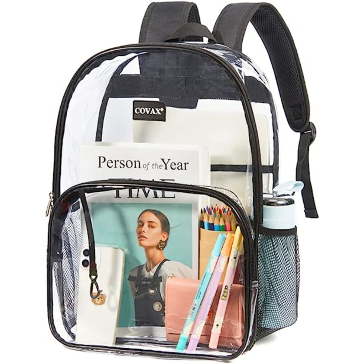 Water-resistant Heavy Duty Clear PVC Transparent Backpack