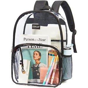 Water-resistant Heavy Duty Clear PVC Transparent Backpack