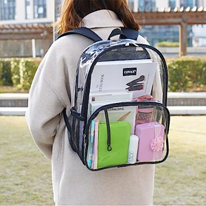 Water-resistant Heavy Duty Clear PVC Transparent Backpack