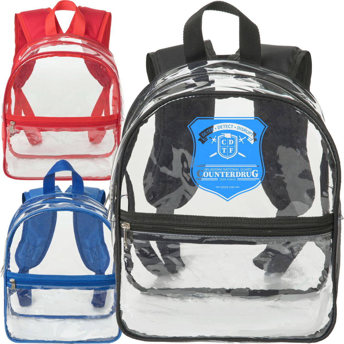 Stadium Approved Heavy Duty Cold-Resistant Clear Bag Transparent PVC Backpack