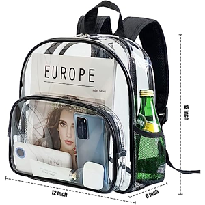 Travel Heavy Duty Clear Bag PVC Transparent Backpack
