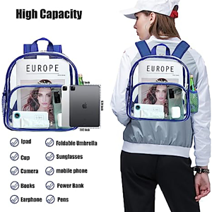 Travel Heavy Duty Clear Bag PVC Transparent Backpack