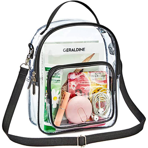 Clear PVC Crossbody Bag Stadium Approved Shoulder Sports Pack