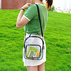Clear PVC Crossbody Bag Stadium Approved Shoulder Sports Pack