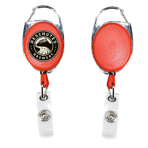 Both Side Plain Oval Carabiner Retractable Badge Reel