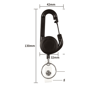 Outdoor Concave Badge Reel w/ Carabiner