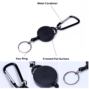 Outdoor Carabiner Badge Reel w/ Keyring