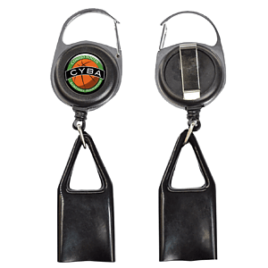 Pen Holder Round Carabiner Badge Reel Holder w/ Belt clip