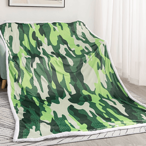 50" x 80" Sherpa Plush Crystal Velvet Throw Sublimation Blanket