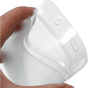 4"W x 3"H rPET Clear Vinyl Horizontal Badge Holder