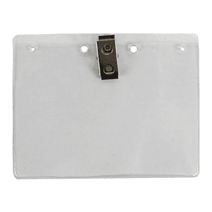 3.5x2.25 inch Horizontal Vinyl Badge Holder With Swivel Clip