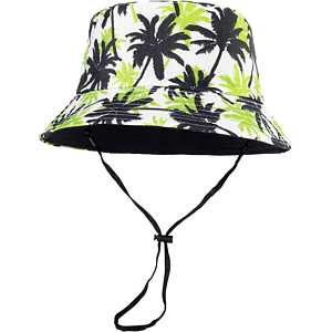 rPET Recycled 100% Polyester Sublimation Bucket Hat w/ Adjustable Drawstring