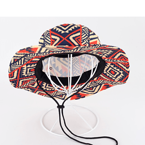rPET Recycled 100% Polyester Sublimation Bucket Hat w/ Adjustable Drawstring