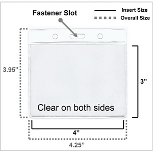3x4 inch Horizontal Badge Holder