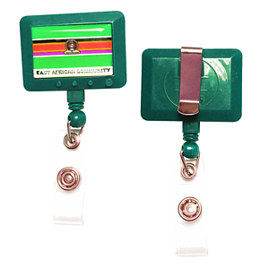 Jumbo Rectangle Badge Reels with Belt Clip backing