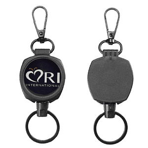 Heavy Duty Metal Badge Reel w/ Keyring and Lobster