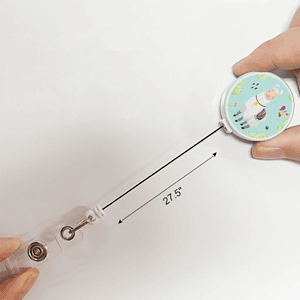 Large Retractable Round Badge Reel w/ J-Hook & Belt Clip