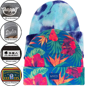 Knitted cuff sublimation beanie