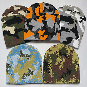 Unisex Camouflage Knitted Beanie