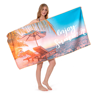 30"x 60" Sublimated Heavyweight Microfiber Beach Towel