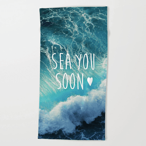 40"x 75" Sublimated Plush Microfiber Beach Towel