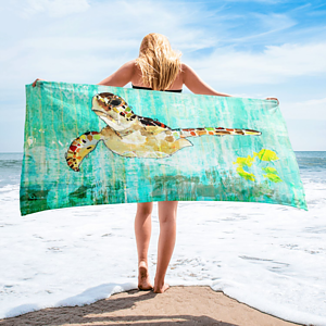 30"x 60" Sublimated Microfiber Terry Beach Towel