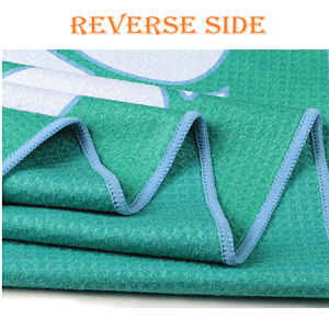 40"x 75" Sublimated Waffle Microfiber Sand Proof Beach Towel