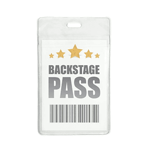2.5"W X 3.75"H rPET Clear Vinyl Vertical Badge Holder