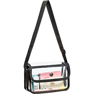 Clear PVC Messenger Bag Crossbody Stadium Approved Purse Bag