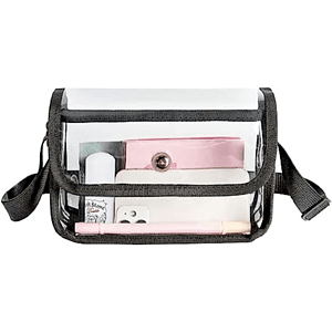 Clear PVC Messenger Bag Crossbody Stadium Approved Purse Bag